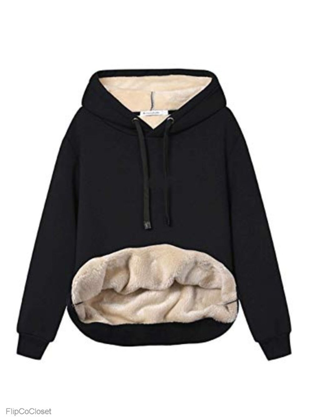 Sherpa Lined Pullover Hoodie Warm Fleece Women's Winter Sweatshirt